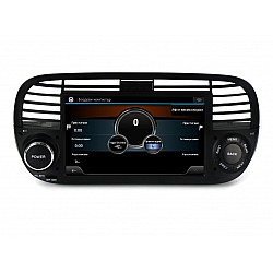 FIAT 500 - МУЛТИМЕДИЯ / Навигация android 16 черна + DSP  + CARPLAY