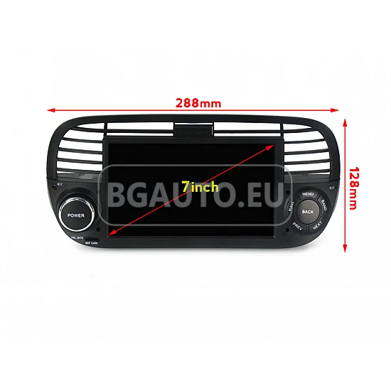 FIAT 500 - МУЛТИМЕДИЯ / Навигация android черна + DSP