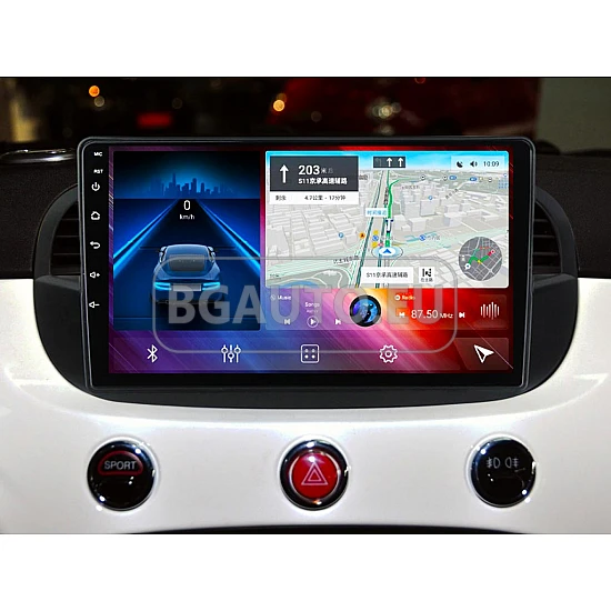FIAT 500 - 9 МУЛТИМЕДИЯ / Навигация android 16 черна