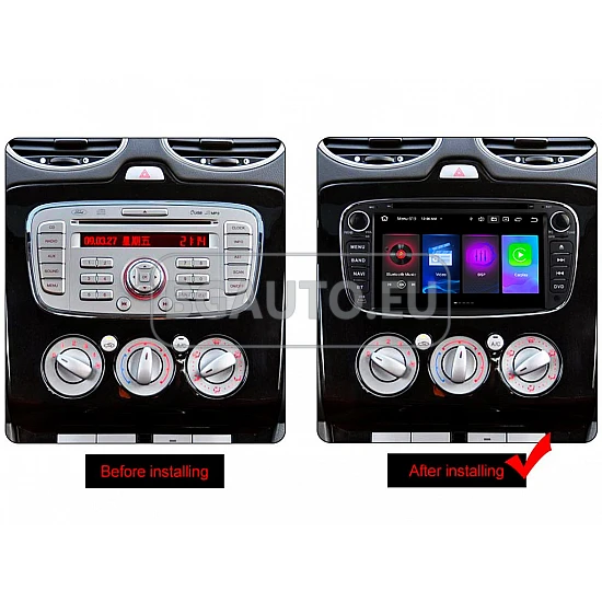 FORD Mondeo, Focus, S-Max, C-Max, Galaxy - МУЛТИМЕДИЯ / Навигация android 16 DVD черна + DSP + CARPLAY + ANDROID AUTO