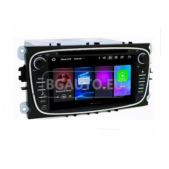 FORD Mondeo, Focus, S-Max, C-Max, Galaxy - МУЛТИМЕДИЯ / Навигация android 16 DVD черна + DSP + CARPLAY + ANDROID AUTO