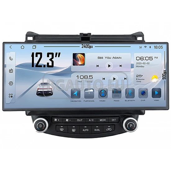 HONDA Accord 7  - 12.3 МУЛТИМЕДИЯ / Навигация android 16