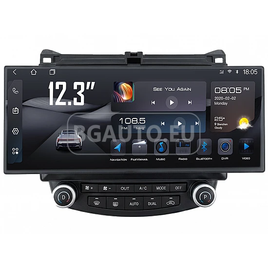 HONDA Accord 7  - 12.3 МУЛТИМЕДИЯ / Навигация android 16