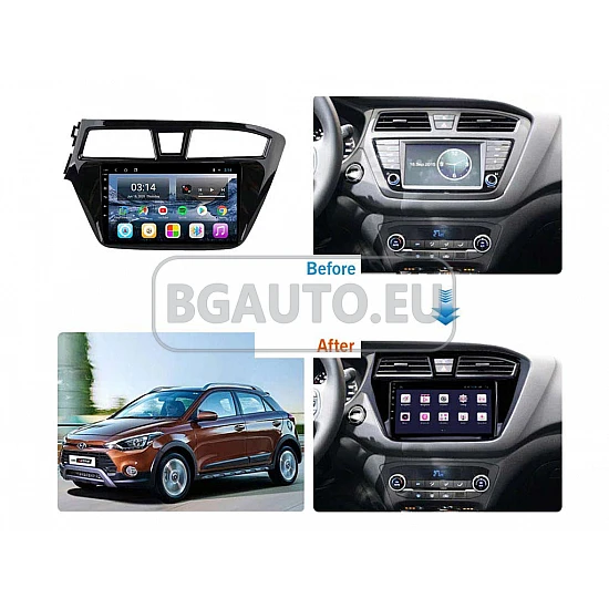 HYUNDAI I20 - 9 МУЛТИМЕДИЯ / Навигация android 16