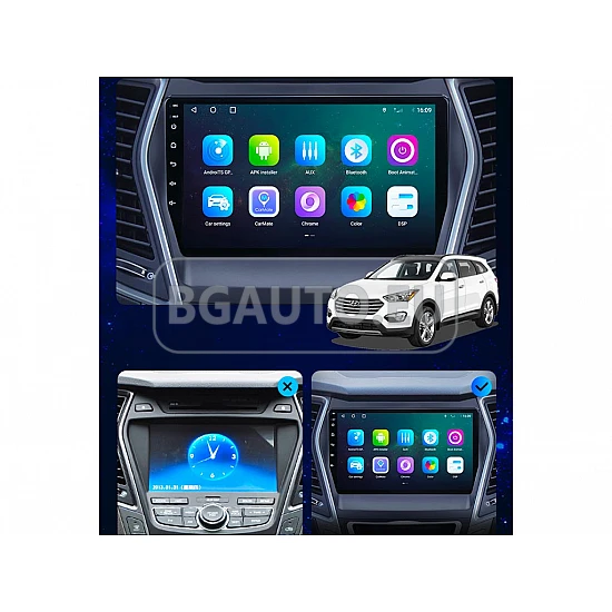 HYUNDAI SANTA FE - 9 МУЛТИМЕДИЯ / Навигация android 16