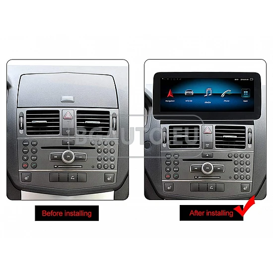 MERCEDES C-Class W204 - 12.3 МУЛТИМЕДИЯ / Навигация android 16 CPU:8-CORE, RAM:4GB, ROM:64GB