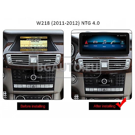MERCEDES CLS W218 - МУЛТИМЕДИЯ / Навигация android 16 CPU:8-CORE, RAM:4GB, ROM:64GB