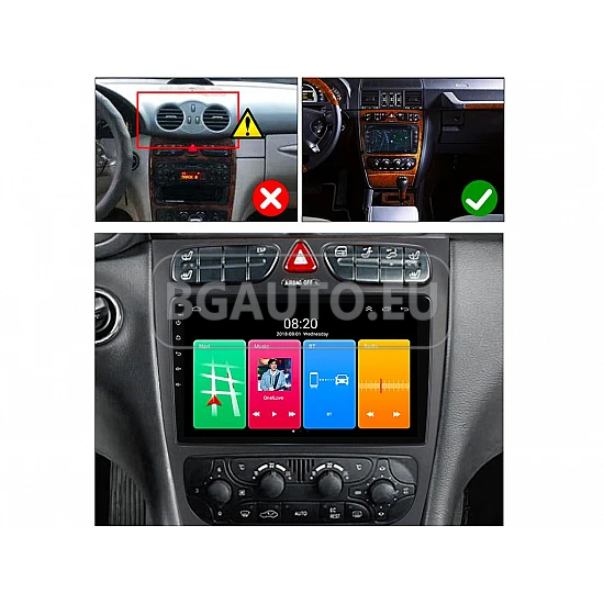 MERCEDES C-Class W203, CLK W209, G-Class W463 - 9 МУЛТИМЕДИЯ / Навигация android 16
