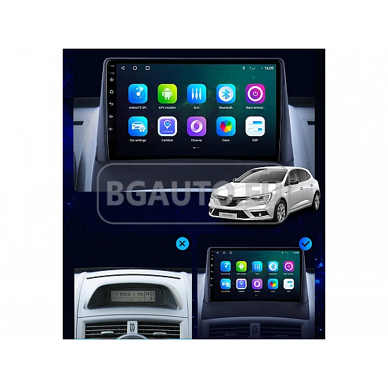RENAULT Megane 2 - 9 МУЛТИМЕДИЯ / Навигация android 16