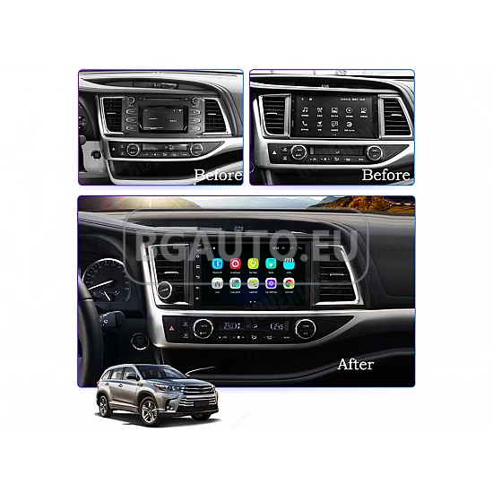 TOYOTA Highlander - 10.1 МУЛТИМЕДИЯ / Навигация android 16