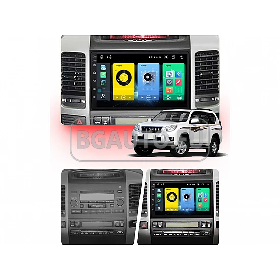 TOYOTA Land Cruiser Prado 120 - 9 МУЛТИМЕДИЯ / Навигация android 16