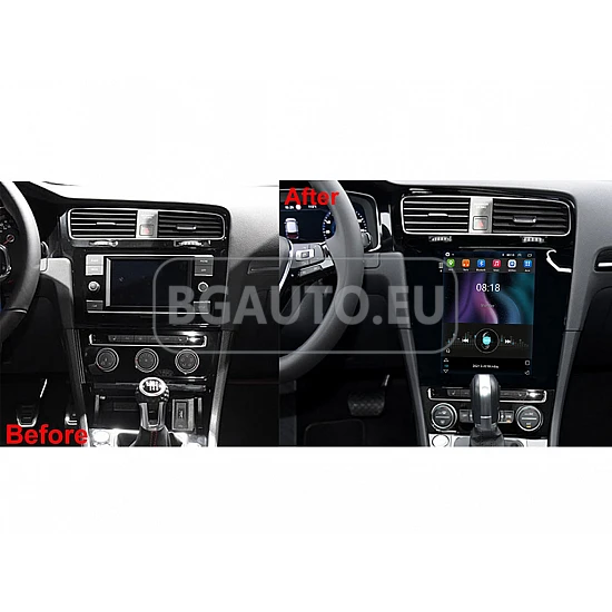 VW GOLF 7 - 9.7 ВЕРТИКАЛНА МУЛТИМЕДИЯ / Навигация android 16